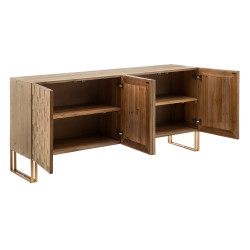 APARADOR CREMA MADERA-HIERRO MODELO CLOMI 180 X 45 X 84 CM