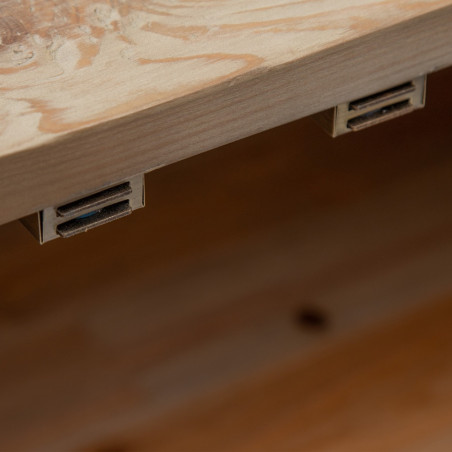 APARADOR CREMA MADERA-HIERRO MODELO CLOMI 180 X 45 X 84 CM