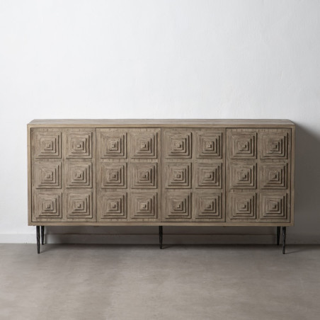 APARADOR NATURAL MADERA-HIERRO MODELO TECH 185 X 48,50 X 92,50 CM