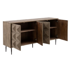 APARADOR NATURAL MADERA-HIERRO MODELO TECH 185 X 48,50 X 92,50 CM
