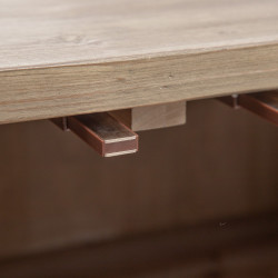 APARADOR NATURAL MADERA-HIERRO MODELO TECH 185 X 48,50 X 92,50 CM
