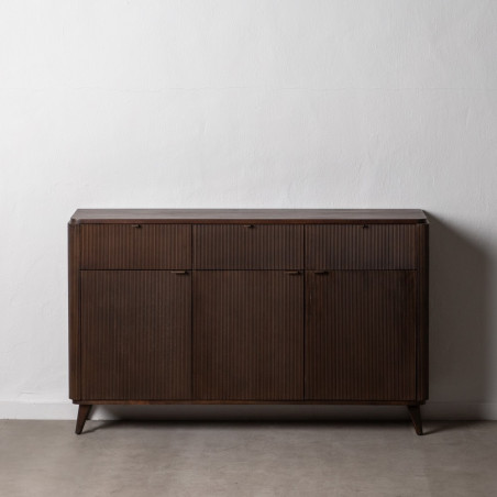 APARADOR MARRÓN OSCURO MADERA MINDI MODELO FORNEL 140,50 X 35,50 X 85 CM