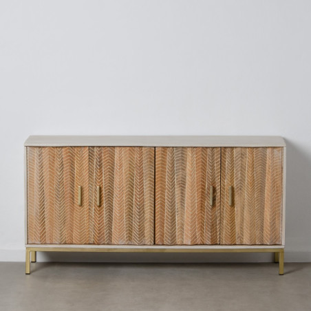 APARADOR TRENZA NATURAL-CREMA 152x40,50x77 CM