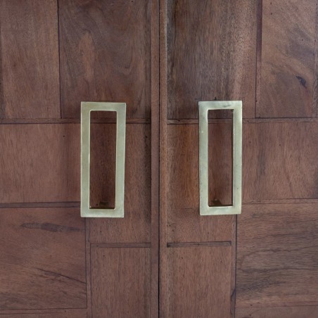 APARADOR CASUAL NATURAL MADERA/METAL 122x45x76 CM