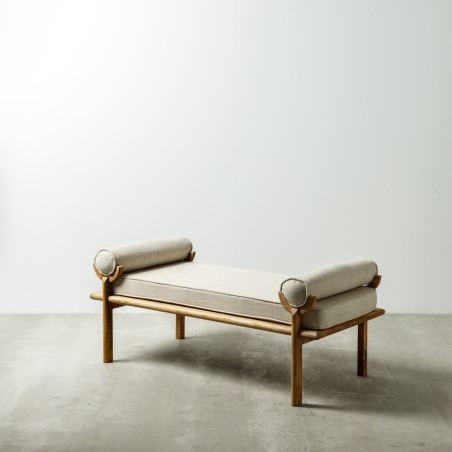SOFÁ DECO NATURAL-MARRÓN 147 X 66 X 62 CM