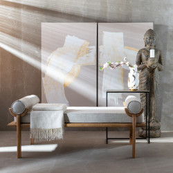 SOFÁ DECO NATURAL-MARRÓN 147 X 66 X 62 CM