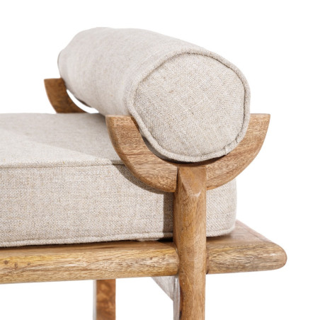 SOFÁ DECO NATURAL-MARRÓN 147 X 66 X 62 CM