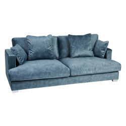 SOFÁ CONFY 3 PLAZAS AZUL 215x120x91 CM
