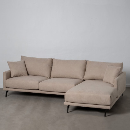 SOFÁ CHAISELONGUE MELISA TEJIDO BEIGE