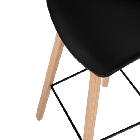 TABURETE RON COLOR NEGRO ALTO