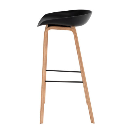 TABURETE RON COLOR NEGRO ALTO