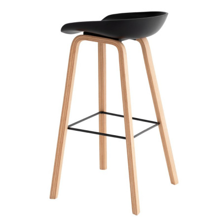 TABURETE RON COLOR NEGRO ALTO