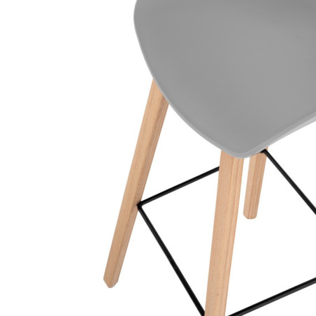 TABURETE RON COLOR GRIS ALTO