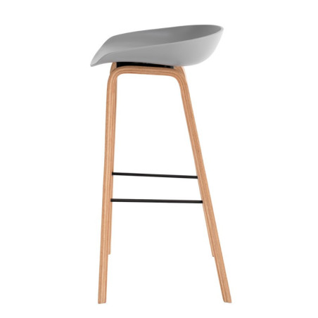 TABURETE RON COLOR GRIS ALTO