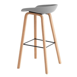 TABURETE RON COLOR GRIS ALTO