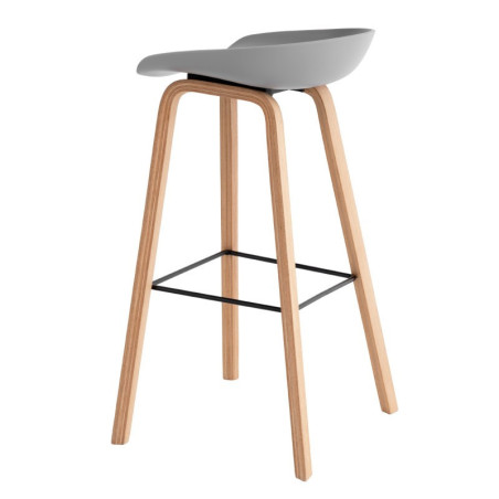 TABURETE RON COLOR GRIS ALTO