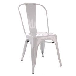 Silla Industrial Tol Blanca Metal