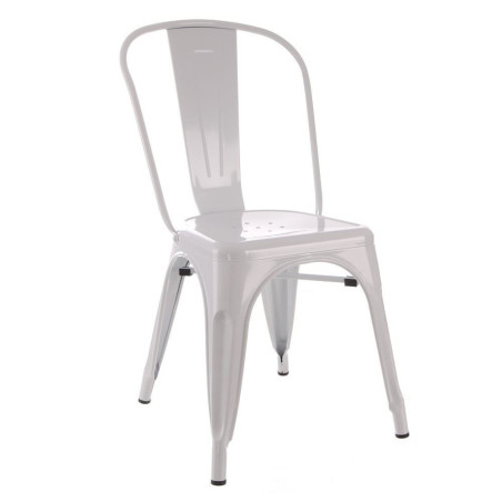 Silla Industrial Tol Blanca Metal