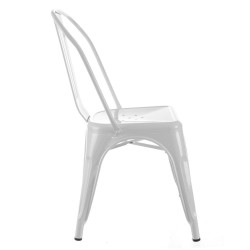 Silla Industrial Tol Blanca Metal