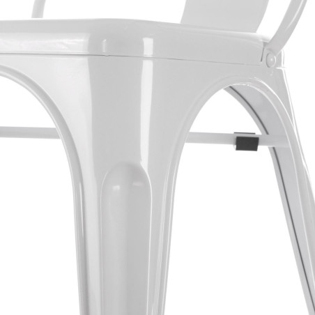 Silla Industrial Tol Blanca Metal