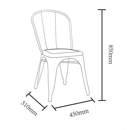 Silla Industrial Tol Blanca Metal