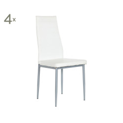Silla Comedor Edo Eco Piel Blanco