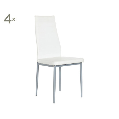 Silla Comedor Edo Eco Piel Blanco