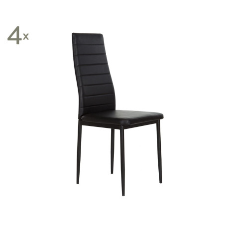 Silla Comedor Edo Eco Piel Blanco