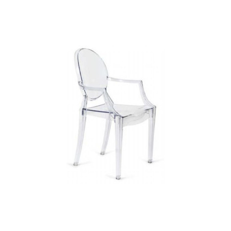 Silla Peral Brazos Transparente