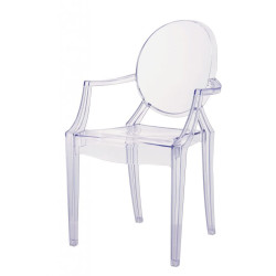 Silla Peral Brazos Transparente