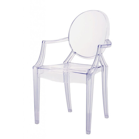 Silla Peral Brazos Transparente
