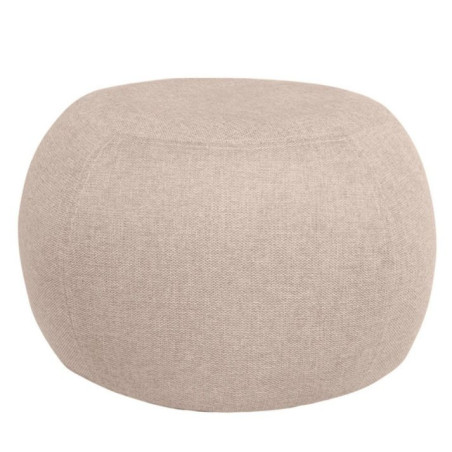 Puff Redondo Jasso Tapizado Beige 50ø