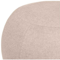 Puff Redondo Jasso Tapizado Beige 50ø