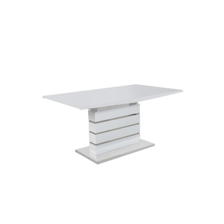 Mesa Comedor Extensible Nona MDF Blanco Alto Brillo 160(220)x90