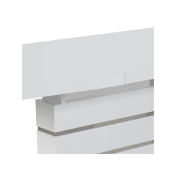 Mesa Comedor Extensible Nona MDF Blanco Alto Brillo 160(220)x90