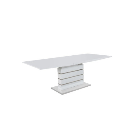 Mesa Comedor Extensible Nona MDF Blanco Alto Brillo 160(220)x90
