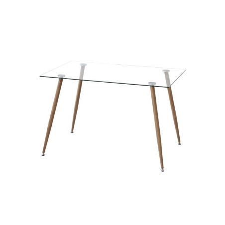 Mesa Comedor Erin Cristal Templado - Color Natural 120x80