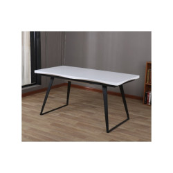 Mesa Comedor Extensible Sara MDF Blanco Brillo 154(209)x80