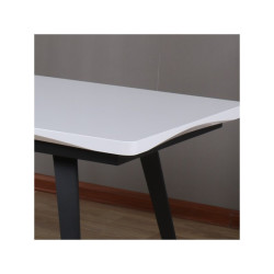 Mesa Comedor Extensible Sara MDF Blanco Brillo 154(209)x80