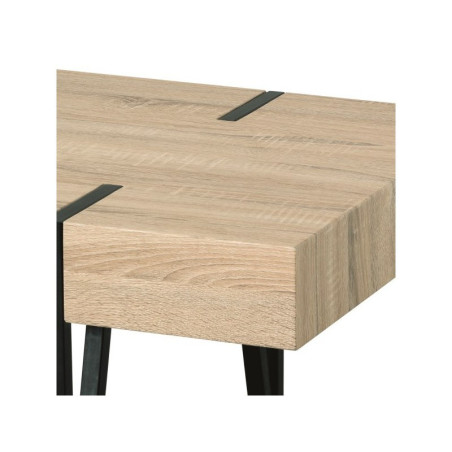 Mesa Comedor Berlo MDF Roble Sonoma- Acero 150x90