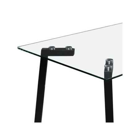 Mesa Comedor Lujam Cristal Templado - Negro 140x80