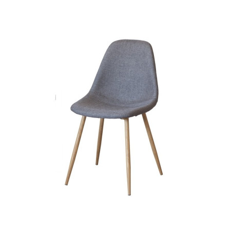 Silla Comedor Nobe Tela Gris - Natural