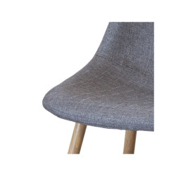 Silla Comedor Nobe Tela Gris - Natural