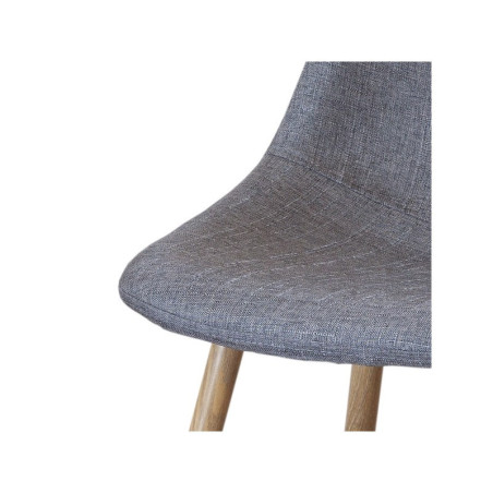 Silla Comedor Nobe Tela Gris - Natural