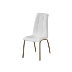 Silla Comedor Jada Polipiel Blanco - Natural