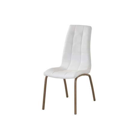 Silla Comedor Jada Polipiel Blanco - Natural