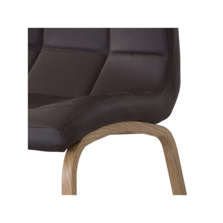 Silla Comedor Jada Polipiel Chocolate- Natural