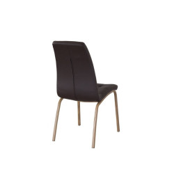 Silla Comedor Jada Polipiel Chocolate- Natural