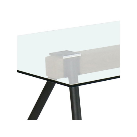 Mesa Comedor Omar Cristal Templado - Negro 140x90