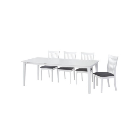 Mesa Comedor Extensible Maru MDF Blanco Mate 150(205)x90